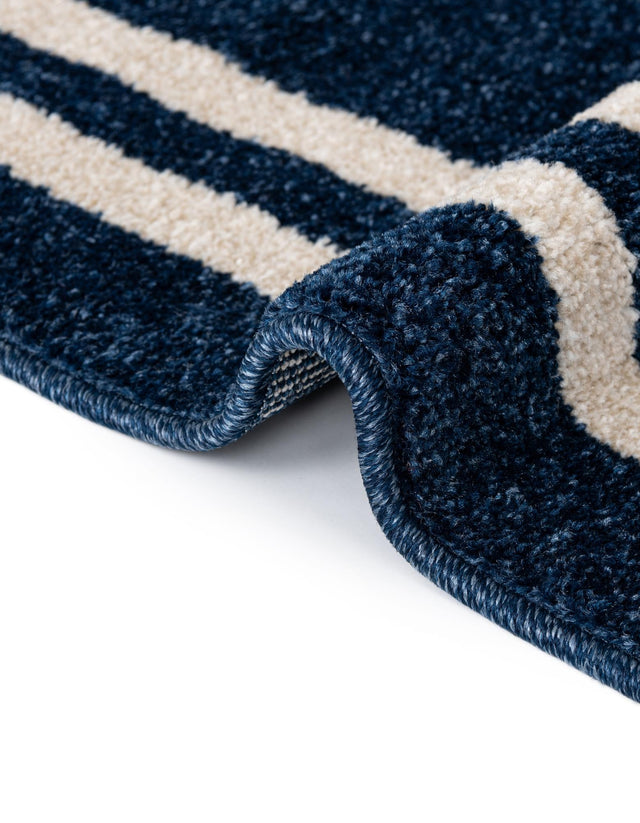 Dark Blue 6' 1 x 9' Athens Rectangle Area Rug 100% Polypropylene With Cotton Backing Easy Clean Indoor Living Dining Room Bedroom Office Carpet for Sale at Rug Engine