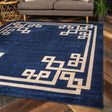 Dark Blue 7' 10 x 7' 10 Athens Square Area Rug 100% Polypropylene With Cotton Backing Easy Clean Indoor Living Dining Room Bedroom Office Carpet for Sale at Rug Engine