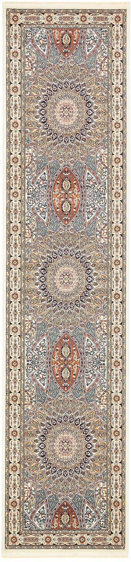 Ivory 2' 11 x 13' 1 Narenj Runner Area Rug 85% Polypropylene & 15% Polyester Traditional Classic Carpet for Living, Dining, Bedrooms, Office for Sale at Rug Engine