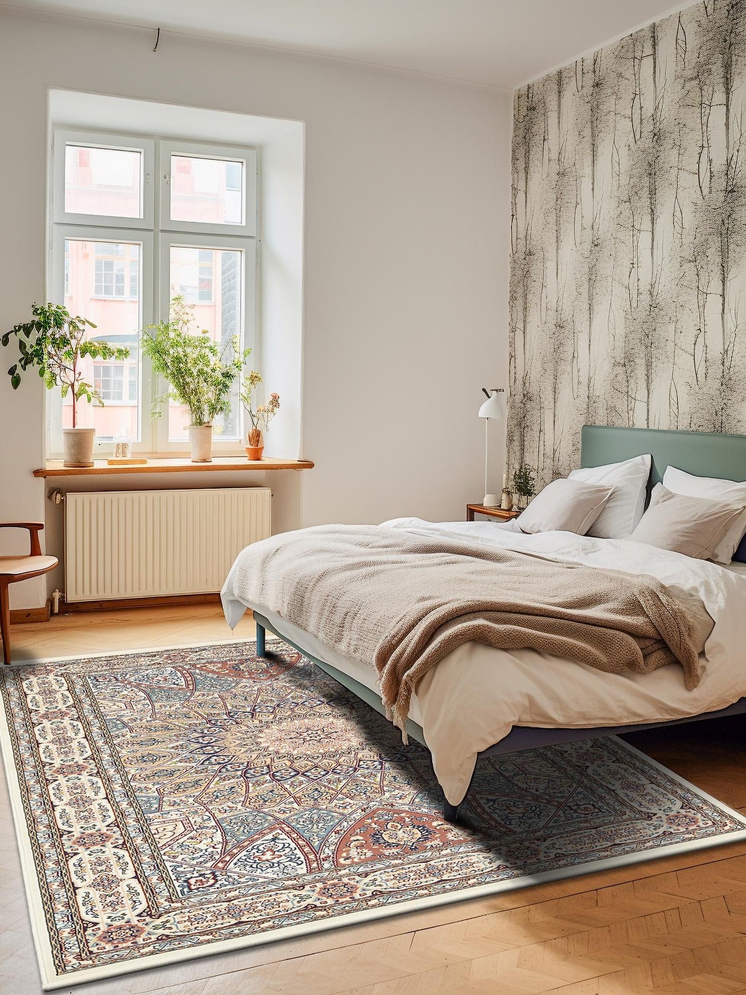Ivory 3' 1 x 5' 3 Narenj Rectangle Area Rug 85% Polypropylene & 15% Polyester Traditional Classic Carpet for Living, Dining, Bedrooms, Office for Sale at Rug Engine