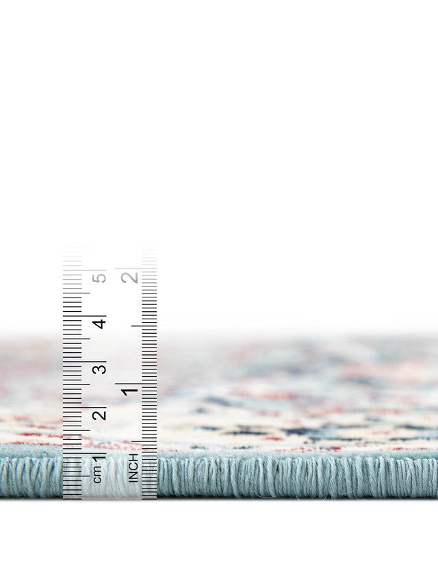 Blue 7' 1 x 10' Narenj Rectangle Area Rug 85% Polypropylene & 15% Polyester Traditional Classic Carpet for Living, Dining, Bedrooms, Office for Sale at Rug Engine