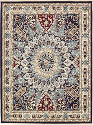 Navy Blue 10' x 13' Narenj Rectangle Rug