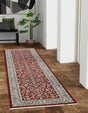 Burgundy 2' 11 x 13' 1 Narenj Runner Area Rug 85% Polypropylene & 15% Polyester Traditional Classic Carpet for Living, Dining, Bedrooms, Office for Sale at Rug Engine