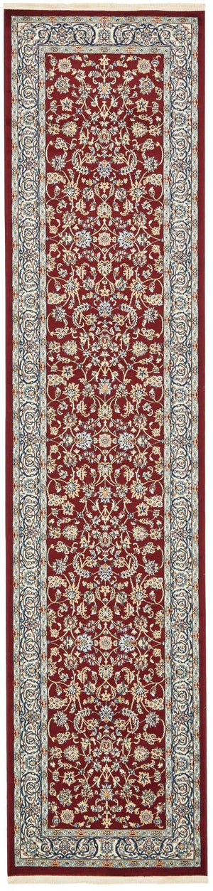 Burgundy 2' 11 x 13' 1 Narenj Runner Area Rug 85% Polypropylene & 15% Polyester Traditional Classic Carpet for Living, Dining, Bedrooms, Office for Sale at Rug Engine