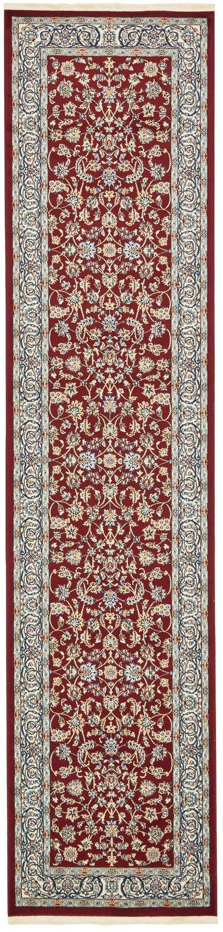 Burgundy 2' 11 x 13' 1 Narenj Runner Area Rug 85% Polypropylene & 15% Polyester Traditional Classic Carpet for Living, Dining, Bedrooms, Office for Sale at Rug Engine