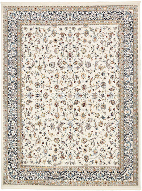 Ivory 10' x 13' Narenj Rectangle Area Rug 85% Polypropylene & 15% Polyester Traditional Classic Carpet for Living, Dining, Bedrooms, Office for Sale at Rug Engine