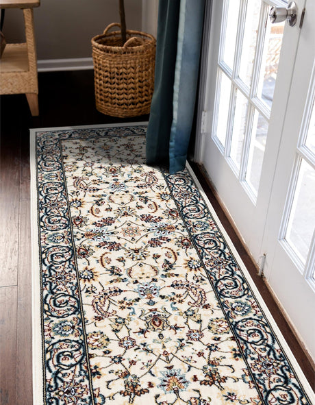Ivory 2' 11 x 13' 1 Narenj Runner Area Rug 85% Polypropylene & 15% Polyester Traditional Classic Carpet for Living, Dining, Bedrooms, Office for Sale at Rug Engine