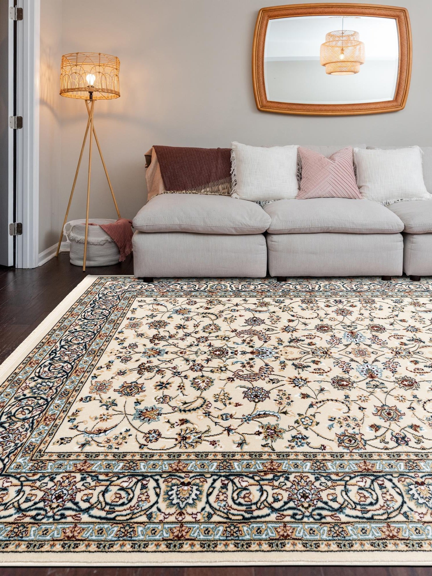 Ivory 3' 1 x 5' 3 Narenj Rectangle Area Rug 85% Polypropylene & 15% Polyester Traditional Classic Carpet for Living, Dining, Bedrooms, Office for Sale at Rug Engine