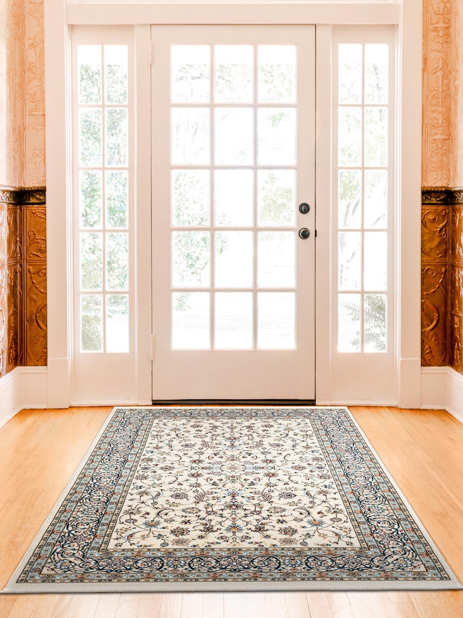 Ivory 3' 1 x 5' 3 Narenj Rectangle Area Rug 85% Polypropylene & 15% Polyester Traditional Classic Carpet for Living, Dining, Bedrooms, Office for Sale at Rug Engine