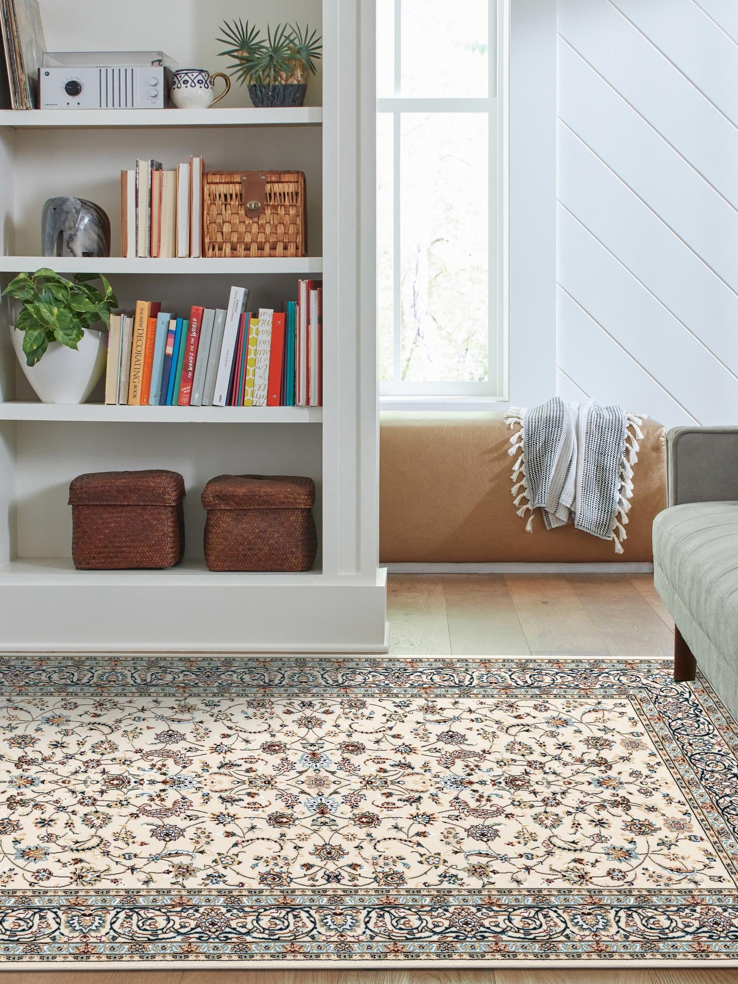 Ivory 3' 1 x 5' 3 Narenj Rectangle Area Rug 85% Polypropylene & 15% Polyester Traditional Classic Carpet for Living, Dining, Bedrooms, Office for Sale at Rug Engine