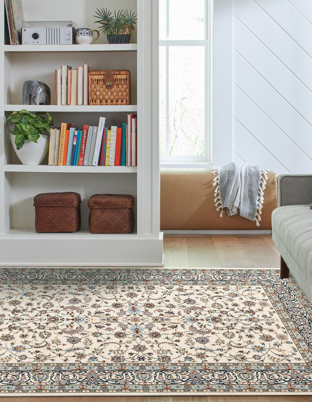 Ivory 3' 1 x 5' 3 Narenj Rectangle Area Rug 85% Polypropylene & 15% Polyester Traditional Classic Carpet for Living, Dining, Bedrooms, Office for Sale at Rug Engine