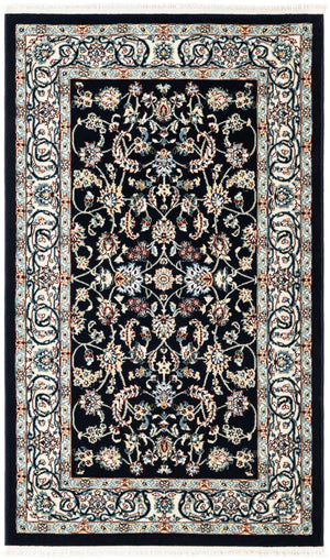 Navy Blue 3' 1 x 5' 3 Narenj Rectangle Area Rug 85% Polypropylene & 15% Polyester Traditional Classic Carpet for Living, Dining, Bedrooms, Office for Sale at Rug Engine