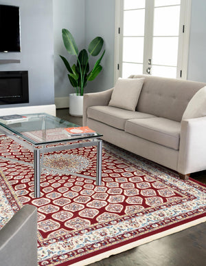 Burgundy 3' 1 x 5' 3 Narenj Rectangle Area Rug 85% Polypropylene & 15% Polyester Traditional Classic Carpet for Living, Dining, Bedrooms, Office for Sale at Rug Engine