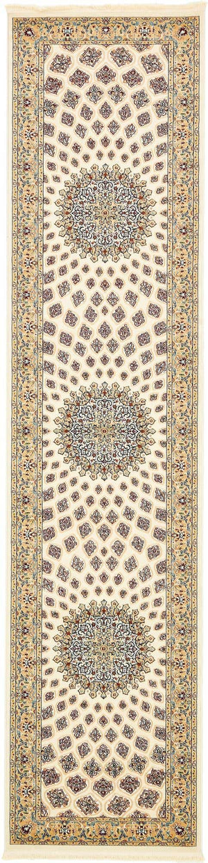 Ivory 2' 11 x 13' 1 Narenj Runner Area Rug 85% Polypropylene & 15% Polyester Traditional Classic Carpet for Living, Dining, Bedrooms, Office for Sale at Rug Engine