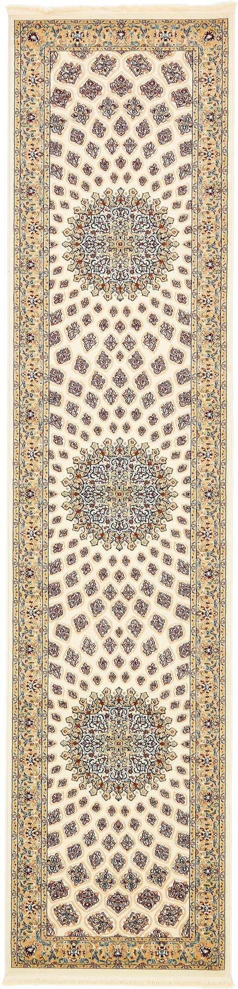 Ivory 2' 11 x 13' 1 Narenj Runner Area Rug 85% Polypropylene & 15% Polyester Traditional Classic Carpet for Living, Dining, Bedrooms, Office for Sale at Rug Engine
