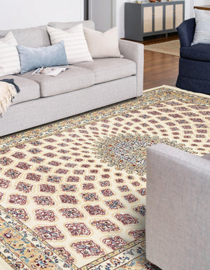 Ivory 3' 1 x 5' 3 Narenj Rectangle Area Rug 85% Polypropylene & 15% Polyester Traditional Classic Carpet for Living, Dining, Bedrooms, Office for Sale at Rug Engine