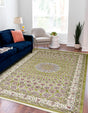 Green 3' x 5' 1 Narenj Rectangle Area Rug 85% Polypropylene & 15% Polyester Traditional Classic Carpet for Living, Dining, Bedrooms, Office for Sale at Rug Engine