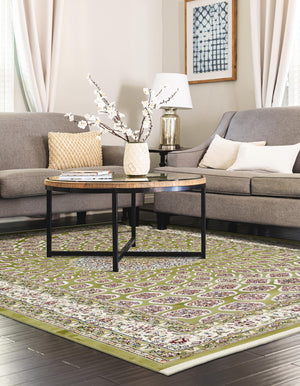 Green 3' x 5' 1 Narenj Rectangle Area Rug 85% Polypropylene & 15% Polyester Traditional Classic Carpet for Living, Dining, Bedrooms, Office for Sale at Rug Engine