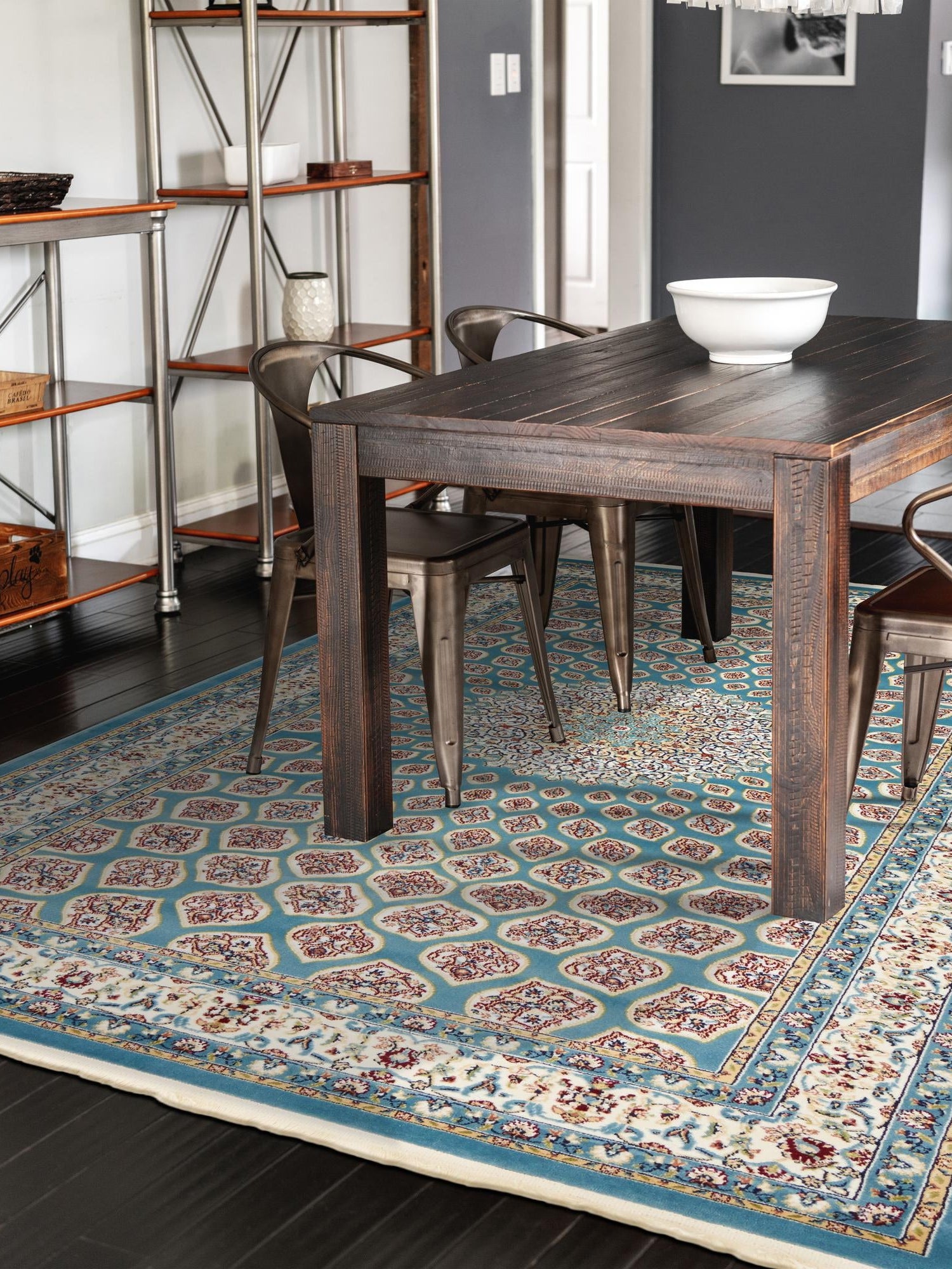 Blue 3' x 5' 1 Narenj Rectangle Area Rug 85% Polypropylene & 15% Polyester Traditional Classic Carpet for Living, Dining, Bedrooms, Office for Sale at Rug Engine