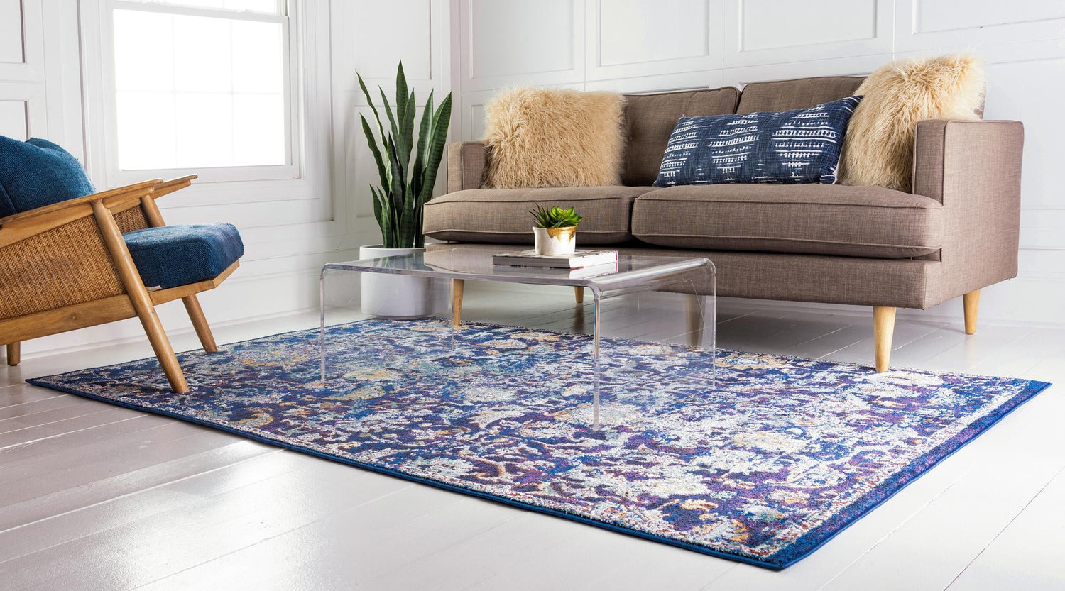 Navy Blue 10' 6 x 16' 5 Augustus Rectangle Area Rug 70% Polypropylene & 30% Polyester With Cotton Backing Easy Clean Home Decor Carpet for Sale at Rug Engine
