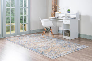 Light Blue 7' 1 x 10' Augustus Rectangle Area Rug 70% Polypropylene & 30% Polyester With Cotton Backing Easy Clean Home Decor Carpet for Sale at Rug Engine