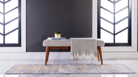 Light Blue 2' 2 x 6' 9 Augustus Runner Area Rug 70% Polypropylene & 30% Polyester With Cotton Backing Easy Clean Home Decor Carpet for Sale at Rug Engine