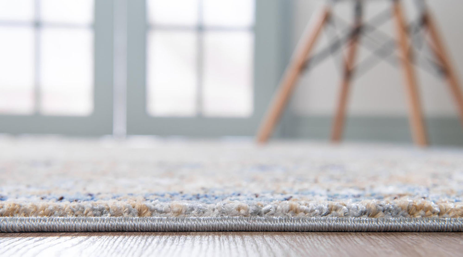 Light Blue 2' 2 x 6' 9 Augustus Runner Area Rug 70% Polypropylene & 30% Polyester With Cotton Backing Easy Clean Home Decor Carpet for Sale at Rug Engine