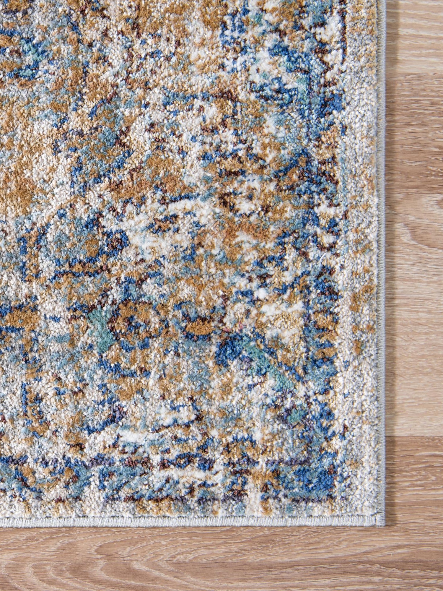 Light Blue 2' 2 x 6' 9 Augustus Runner Area Rug 70% Polypropylene & 30% Polyester With Cotton Backing Easy Clean Home Decor Carpet for Sale at Rug Engine