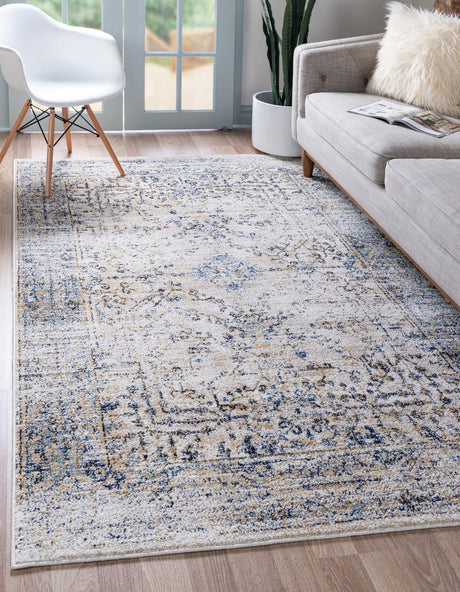 Cream 3' 3 x 5' 3 Augustus Rectangle Area Rug 70% Polypropylene & 30% Polyester With Cotton Backing Easy Clean Home Decor Carpet for Sale at Rug Engine