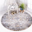 Cream 5' x 5' Augustus Round Area Rug 70% Polypropylene & 30% Polyester With Cotton Backing Easy Clean Home Decor Carpet for Sale at Rug Engine