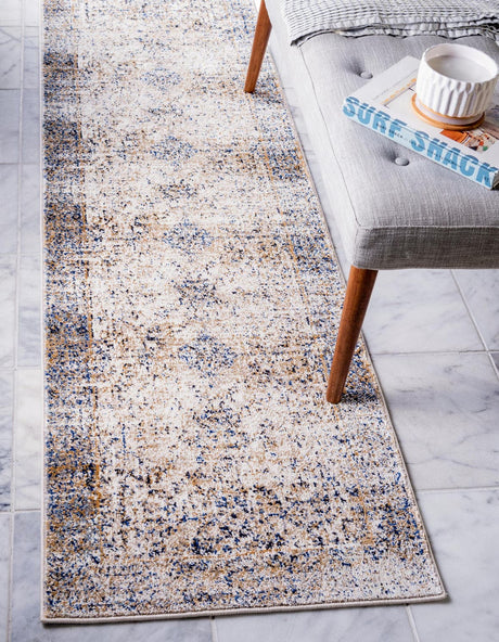 Cream 2' 2 x 6' 9 Augustus Runner Area Rug 70% Polypropylene & 30% Polyester With Cotton Backing Easy Clean Home Decor Carpet for Sale at Rug Engine