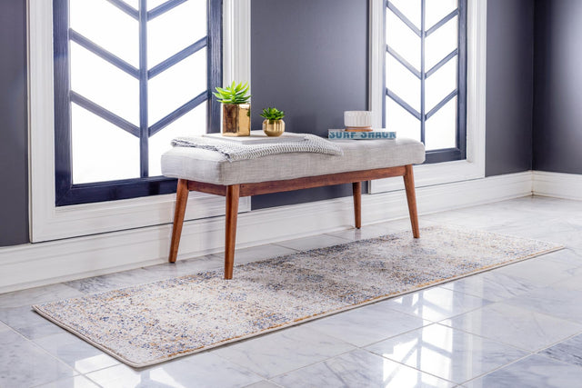 Cream 2' 2 x 6' 9 Augustus Runner Area Rug 70% Polypropylene & 30% Polyester With Cotton Backing Easy Clean Home Decor Carpet for Sale at Rug Engine