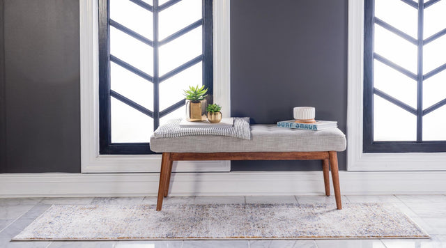 Cream 2' 2 x 6' 9 Augustus Runner Area Rug 70% Polypropylene & 30% Polyester With Cotton Backing Easy Clean Home Decor Carpet for Sale at Rug Engine