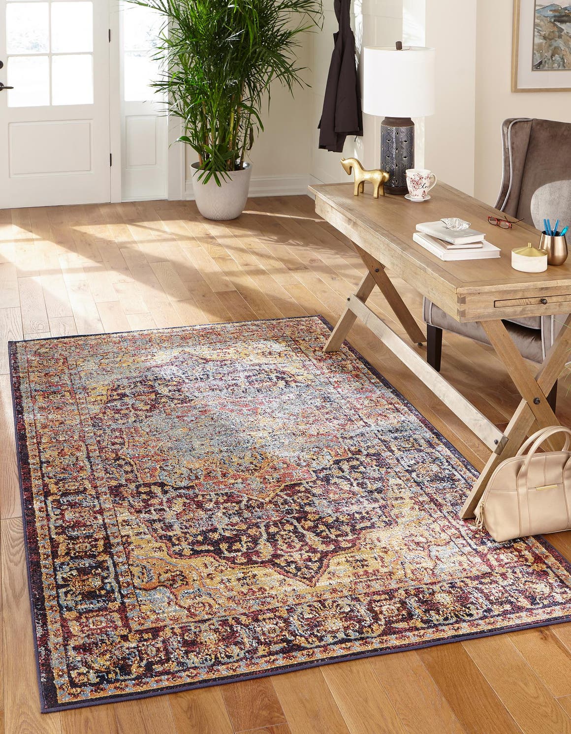 Rust Red 9' x 12' 2 Augustus Rectangle Area Rug 70% Polypropylene & 30% Polyester With Cotton Backing Easy Clean Home Decor Carpet for Sale at Rug Engine