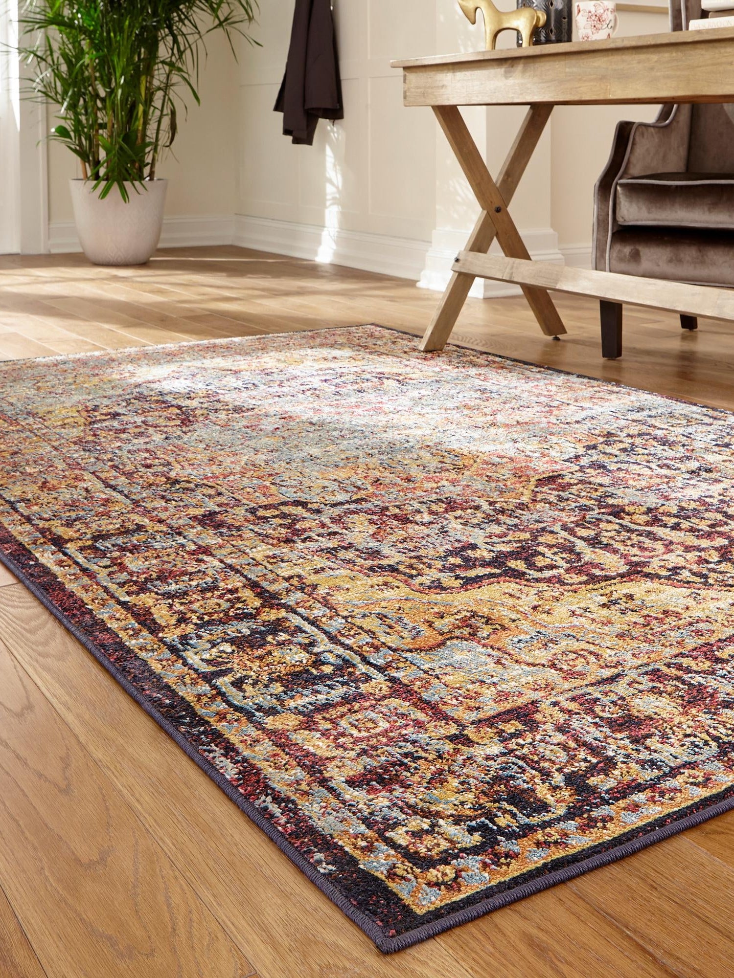 Rust Red 3' 3 x 5' 3 Augustus Rectangle Area Rug 70% Polypropylene & 30% Polyester With Cotton Backing Easy Clean Home Decor Carpet for Sale at Rug Engine