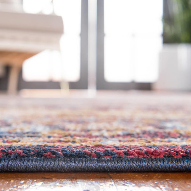 Rust Red 5' x 5' Augustus Round Area Rug 70% Polypropylene & 30% Polyester With Cotton Backing Easy Clean Home Decor Carpet for Sale at Rug Engine