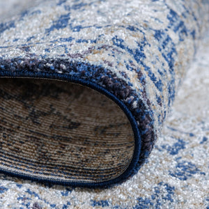 Blue 2' 7 x 12' 2 Augustus Runner Area Rug 70% Polypropylene & 30% Polyester With Cotton Backing Easy Clean Home Decor Carpet for Sale at Rug Engine