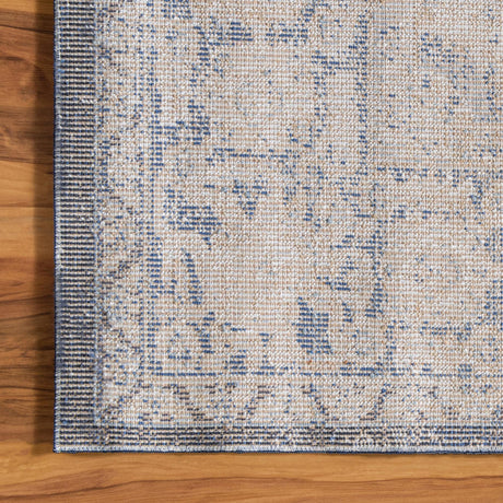 Blue 2' 7 x 12' 2 Augustus Runner Area Rug 70% Polypropylene & 30% Polyester With Cotton Backing Easy Clean Home Decor Carpet for Sale at Rug Engine