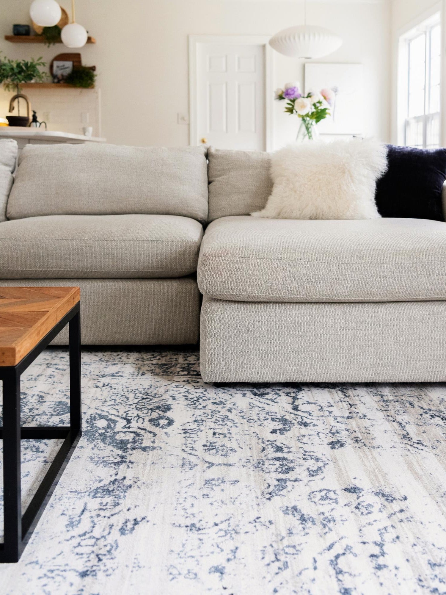 Dark Blue 2' x 3' 1 Chateau Rectangle Area Rug 85% Polypropylene & 15% Chenille With Cotton Backing Traditional Vintage Distressed Carpet for Classical Interior Design Decorating for Sale at Rug Engine