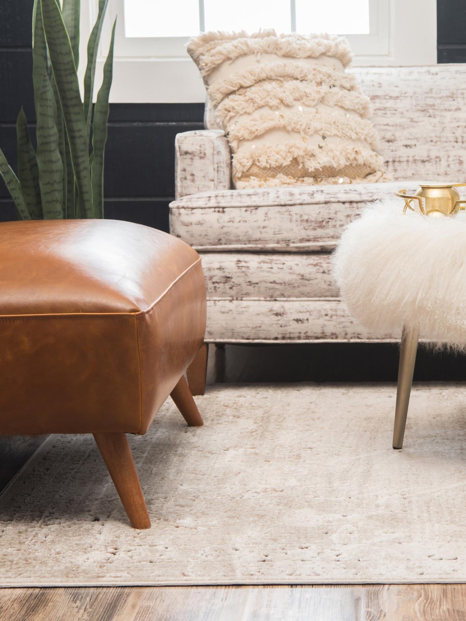 Beige 5' 3 x 8' Chateau Rectangle Area Rug 85% Polypropylene & 15% Chenille With Cotton Backing Traditional Vintage Distressed Carpet for Classical Interior Design Decorating for Sale at Rug Engine