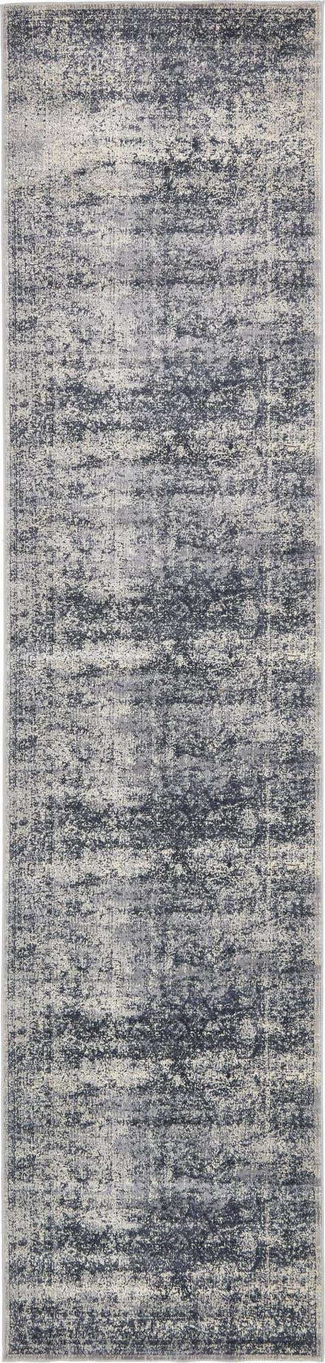 Blue Gray 3' 1 x 13' 1 Chateau Runner Area Rug 85% Polypropylene & 15% Chenille With Cotton Backing Traditional Vintage Distressed Carpet for Classical Interior Design Decorating for Sale at Rug Engine