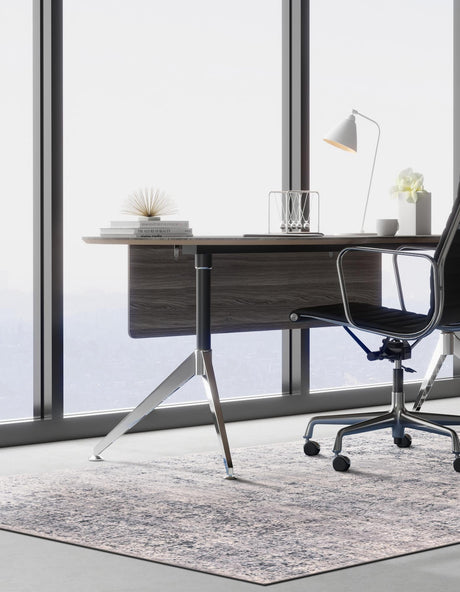 Blue Gray 10' x 14' 5 Chateau Rectangle Area Rug 85% Polypropylene & 15% Chenille With Cotton Backing Traditional Vintage Distressed Carpet for Classical Interior Design Decorating for Sale at Rug Engine