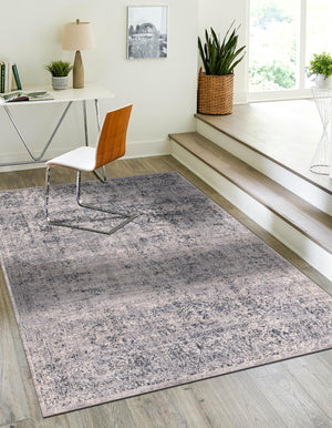 Blue Gray 3' 1 x 5' 3 Chateau Rectangle Area Rug 85% Polypropylene & 15% Chenille With Cotton Backing Traditional Vintage Distressed Carpet for Classical Interior Design Decorating for Sale at Rug Engine