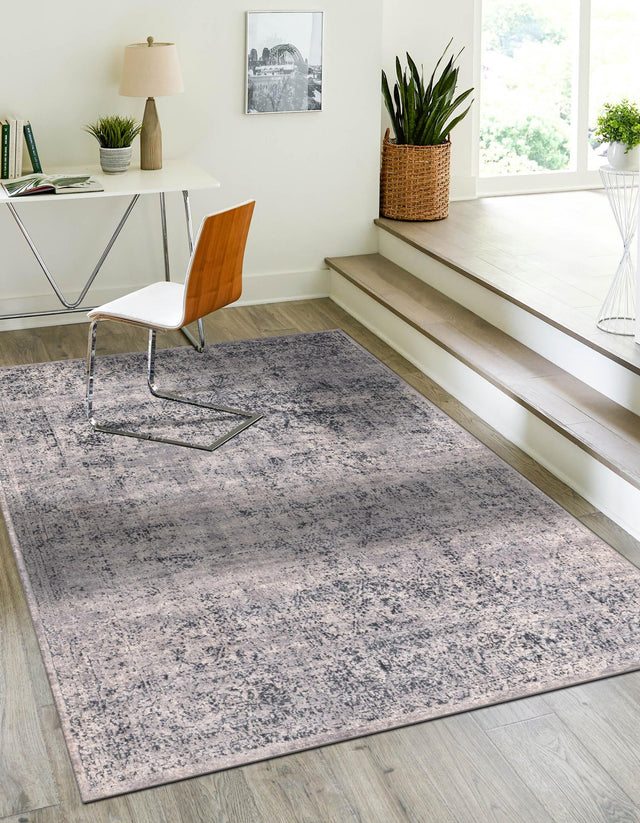Blue Gray 9' x 12' Chateau Rectangle Area Rug 85% Polypropylene & 15% Chenille With Cotton Backing Traditional Vintage Distressed Carpet for Classical Interior Design Decorating for Sale at Rug Engine