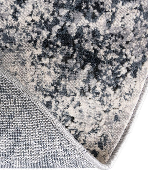 Blue Gray 5' 3 x 5' 3 Chateau Round Area Rug 85% Polypropylene & 15% Chenille With Cotton Backing Traditional Vintage Distressed Carpet for Classical Interior Design Decorating for Sale at Rug Engine