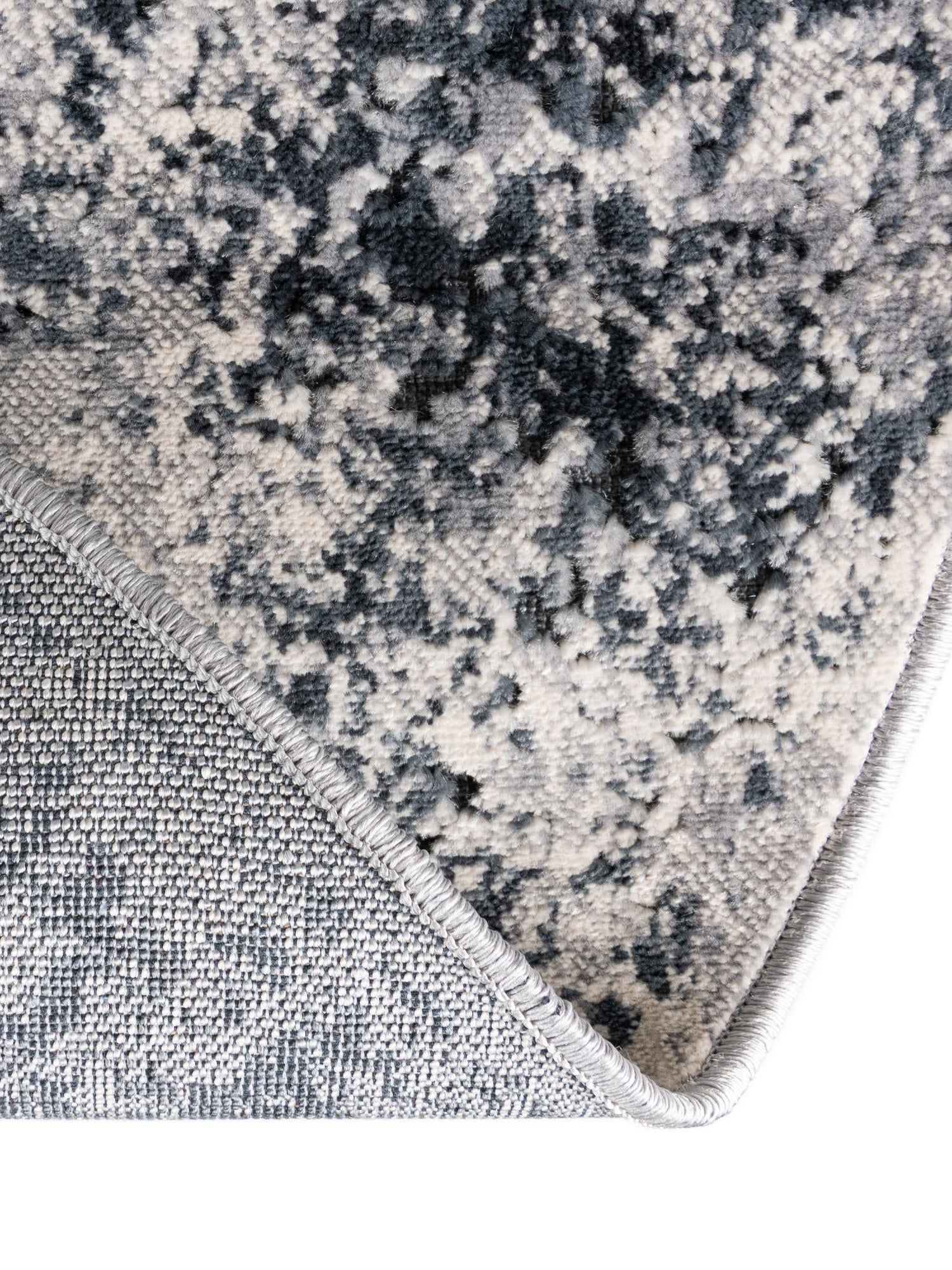 Blue Gray 4' 1 x 4' 1 Chateau Round Area Rug 85% Polypropylene & 15% Chenille With Cotton Backing Traditional Vintage Distressed Carpet for Classical Interior Design Decorating for Sale at Rug Engine