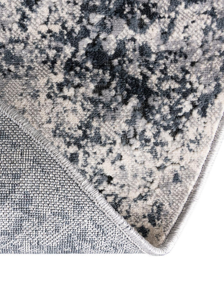 Blue Gray 4' 1 x 4' 1 Chateau Round Area Rug 85% Polypropylene & 15% Chenille With Cotton Backing Traditional Vintage Distressed Carpet for Classical Interior Design Decorating for Sale at Rug Engine