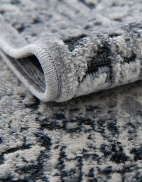 Blue Gray 3' 1 x 13' 1 Chateau Runner Area Rug 85% Polypropylene & 15% Chenille With Cotton Backing Traditional Vintage Distressed Carpet for Classical Interior Design Decorating for Sale at Rug Engine