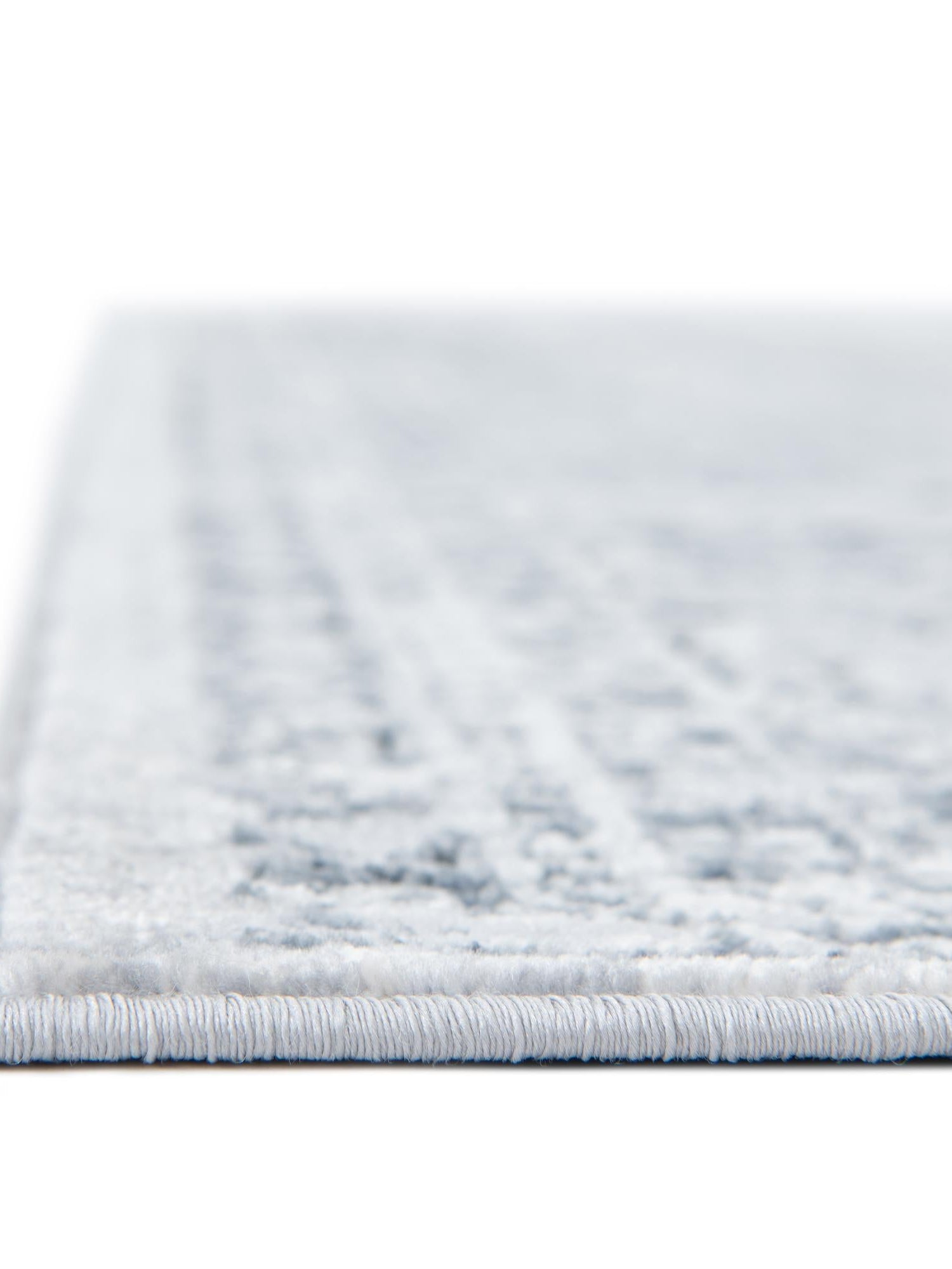 Blue Gray 2' x 6' 9 Chateau Runner Area Rug 85% Polypropylene & 15% Chenille With Cotton Backing Traditional Vintage Distressed Carpet for Classical Interior Design Decorating for Sale at Rug Engine