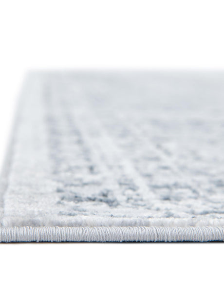 Blue Gray 3' 1 x 13' 1 Chateau Runner Area Rug 85% Polypropylene & 15% Chenille With Cotton Backing Traditional Vintage Distressed Carpet for Classical Interior Design Decorating for Sale at Rug Engine